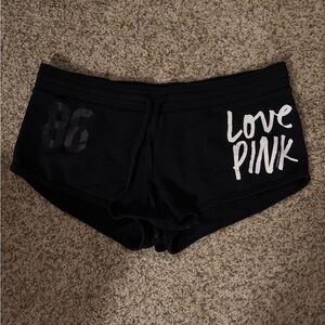 PINK Victoria's Secret Black Sleep Shorts